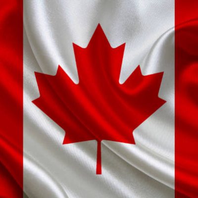 Canadian flag, three dimensional render, satin texture